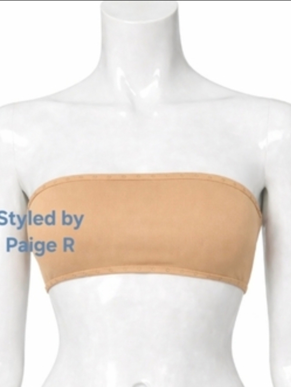 ⛱️NWT SKIMS Rhinestone Swim Bandeau Strapless Bikini Top Nude OCHRE XL